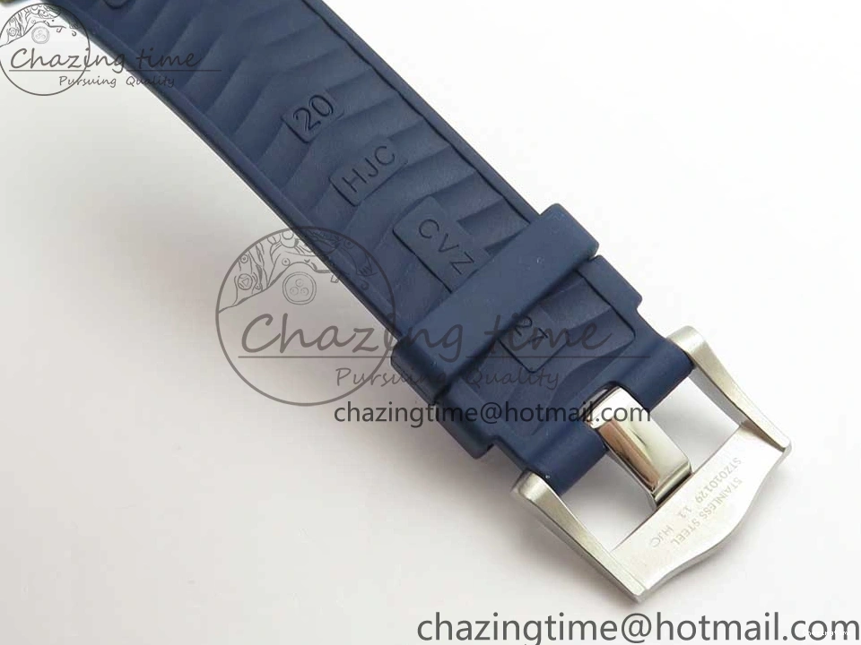 0406 StreetReady 2018 Seamaster Diver 300M VSF 1:1 Best Edition Blue Ceramic Gray Dial on Blue Rubber Strap A8800 V2 (Black Balance Wheel) 7963